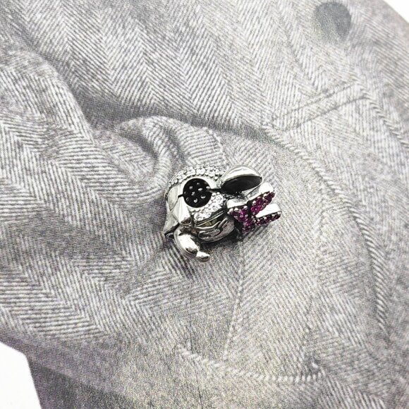 Pandora Minnie Mouse Pink Pavé Bow Clip Charm - Picture 2 of 4